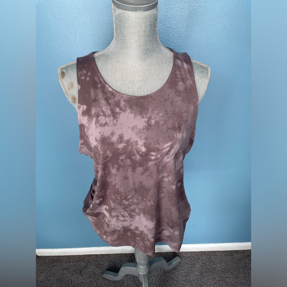 90 Degree By Reflex Purple Tie-Dye Tank Top